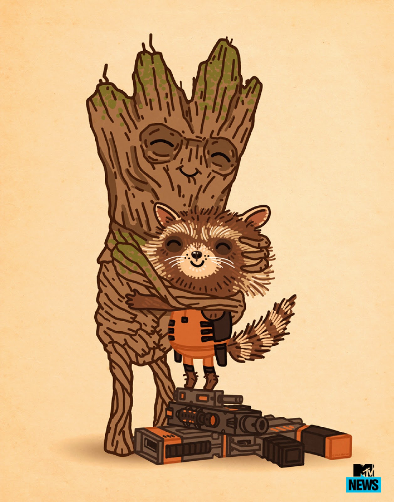 San+Diego+Comic-Con+2014+Exclusive+Guardians+of+the+Galaxy+Rocket+Raccoon+&+Groot+%E2%80%9CTree+Hugger%E2%80%9D+Print+by+Mike+Mitchell.jpg